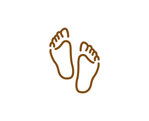 Foot line icon. High quality outline symbol for web design or mobile app. Thin line sign for design logo. Color outline pictogram on white background