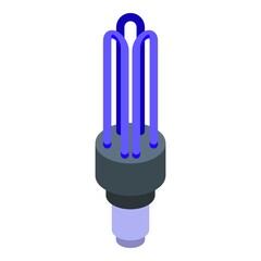 UV lamp rays icon. Isometric of UV lamp rays vector icon for web design isolated on white background