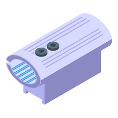 Solarium closed bed icon. Isometric of Solarium closed bed vector icon for web design isolated on white background