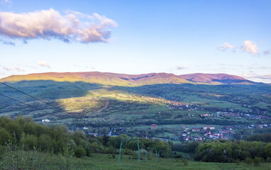 Naklejka premium Carpathian Mountains from above, Ukraine