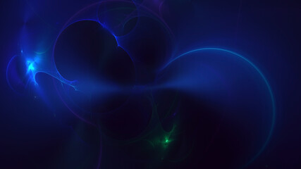 3D rendering abstract multicolor fractal light background