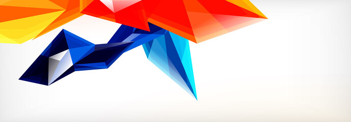 Vector 3d triangles and pyramids abstract background for business or technology presentations, internet posters or web brochure covers