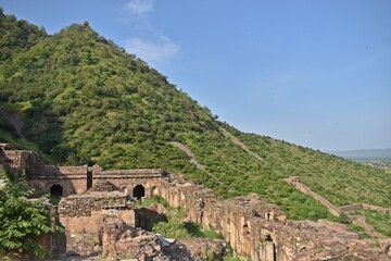 Fototapeta na wymiar Bhangarh: the most haunted fort in India,alwar,rajasthan,india