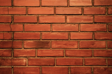 Orange Brick wall background texture