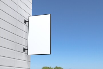 Wall Mount Sign facade Board Mockup