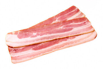 bacon isolated on white background