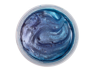 Blue cosmetic shower jelly, isolated