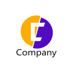 abstract letter C logo inside clipped circle