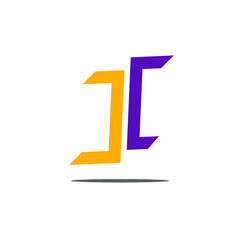 abstract logo of the letters J and C which intersect each other