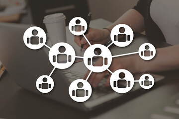 Naklejka premium Concept of social network