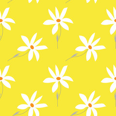 Vector floral seamless pattern. Hand drawn botanical illustration.Design template for wallpaper,fabric,wrapping,textile