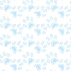 Vector seamless pattern with cat or dog,kitten or puppy footprints. Can be used for wallpaper,fabric, web page background, surface textures.