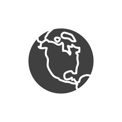 Earth planet vector icon