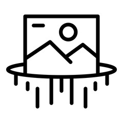 Virtual reality simulation icon. Outline Virtual reality simulation vector icon for web design isolated on white background