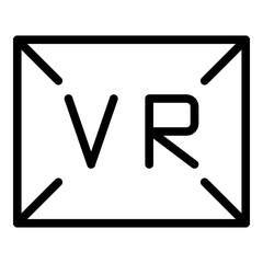 Vr angle icon. Outline Vr angle vector icon for web design isolated on white background