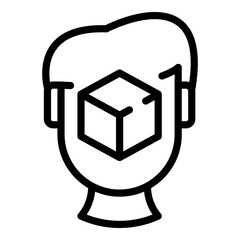 Creative ar icon. Outline Creative ar vector icon for web design isolated on white background