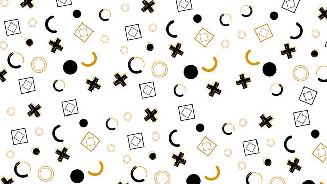 Wallpaper with geometric moving figures