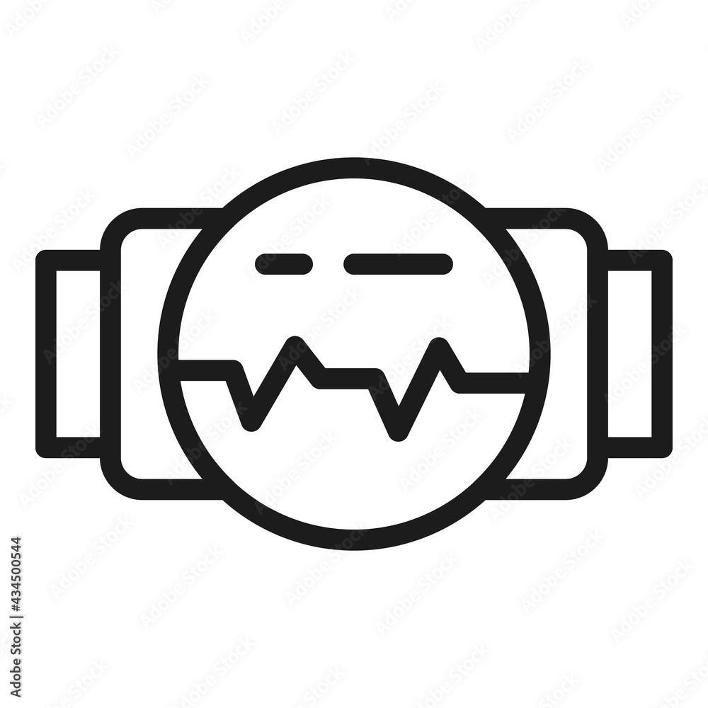 Wall mural Watch tracker icon. Outline Watch tracker vector icon for web design isolated on white background - Wall murals