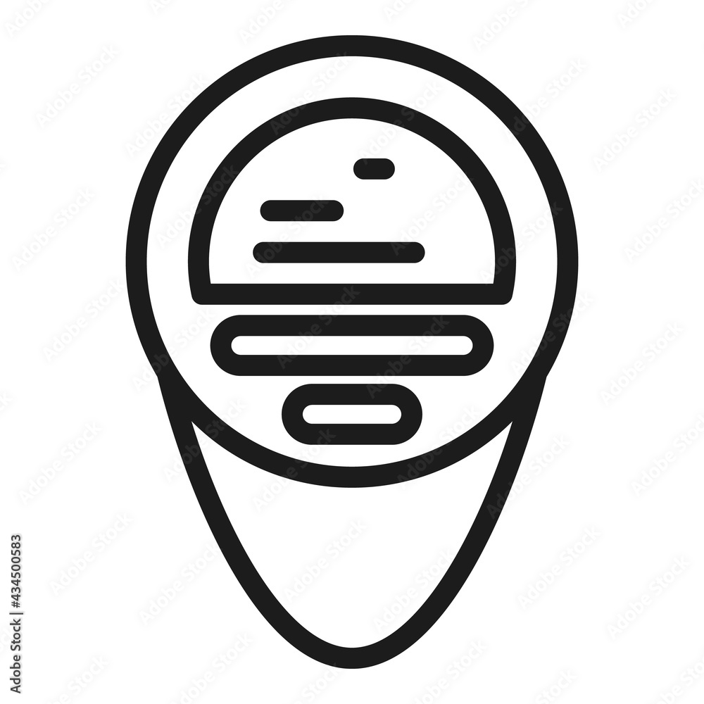 Poster digital tracker icon. outline digital tracker vector icon for web design isolated on white backgroun