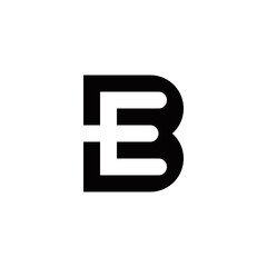 e b eb be initial logo design vector template