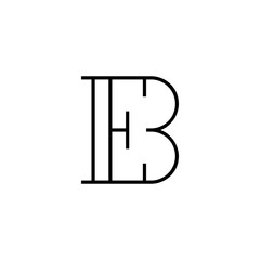 b e be eb initial logo design vector template