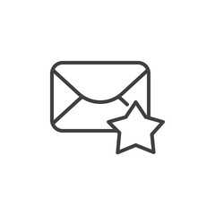 Favorite mail line icon