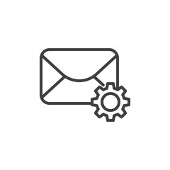 Email settings line icon