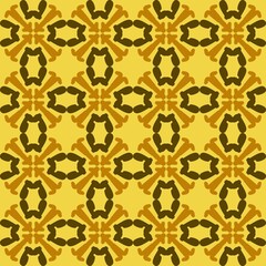 yellow sun mandala art seamless pattern floral creative design background vector illustration