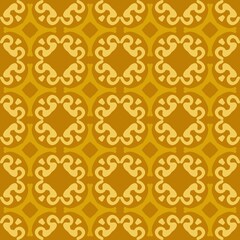 yellow sun mandala art seamless pattern floral creative design background vector illustration