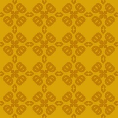 yellow sun mandala art seamless pattern floral creative design background vector illustration