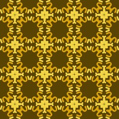yellow sun mandala art seamless pattern floral creative design background vector illustration
