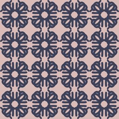 blue purple pink pastel mandala art seamless pattern floral creative design background vector illustration