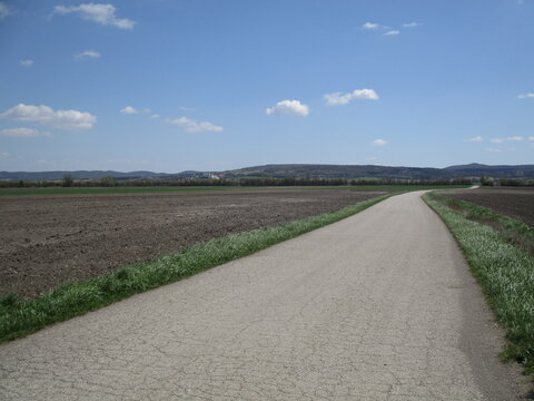 Stra&szlig;e mit Leithagebirge