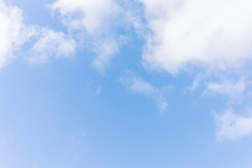 blue sky with small clouds. sky background texture. summer sky