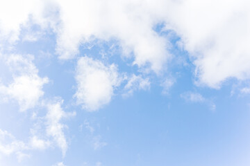 Fototapeta na wymiar blue sky with small clouds. sky background texture. summer sky