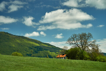 A small rural chapel in the mountains of Bulgaria