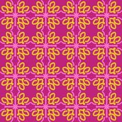 pink violet yellow mandala art seamless pattern floral creative design background vector illustration