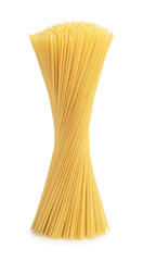 spaghetti pasta isolated on white. brightly colored pasta. The entire image is sharpness.