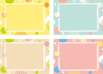 マスキングテープフレーム 幾何学集中線セット Wall Mural Kid A