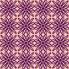 Fototapeta premium red magenta violet pink mandala art seamless pattern floral creative design background vector illustration