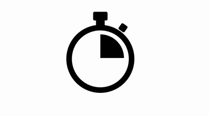 Vector Isolated Illustration of a Clock. Black and White Time Icon, Chronometer Icontime_icon2