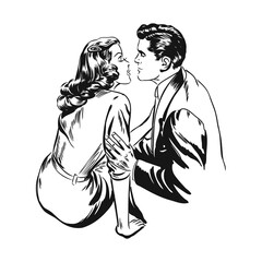 Vector Comic Book View of Characters Facial Expression