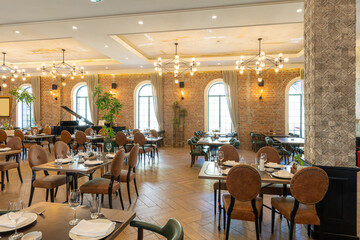 Interior of a modern hotel cafe bar restaurant