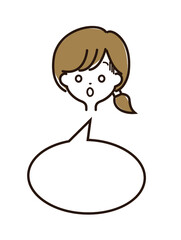 女性の顔