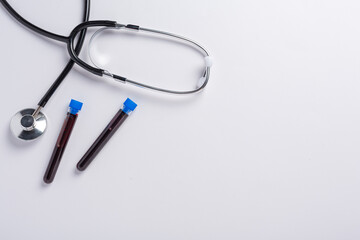 Test tube with blood sample for COVID-19 test