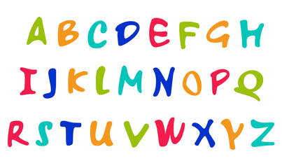 Colorful letters vector alphabet set