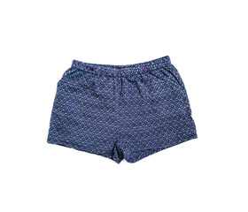 Printed summer shorts isolated on white background