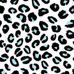 Abstract modern leopard seamless pattern. Animals trendy background. Black and white decorative vector illustration for print, card, postcard, fabric, textile. Modern ornament of stylized skin