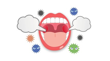 Bacteria and oral cold symptom coronavirus ,get cold