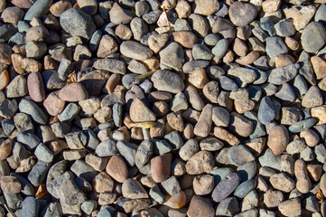 stones on the beach in spring